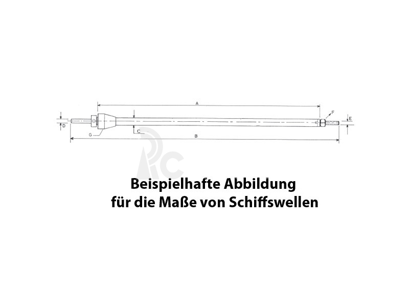 Raboesch lodní hřídel komplet 270mm M4x16mm