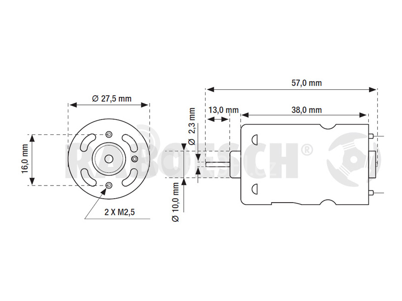 Raboesch motor stejnosměrný Blue RM-410 7.2V