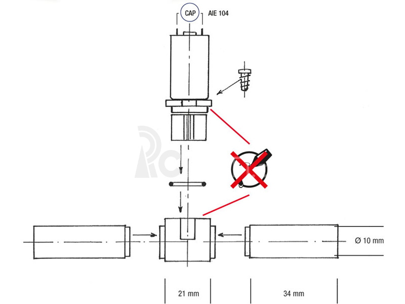 Raboesch příčný pohon kompletní 10/12 x 92mm