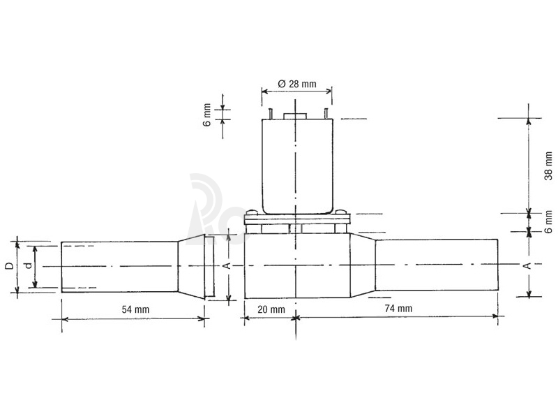 Raboesch příčný pohon kompletní 14/16 x 154mm