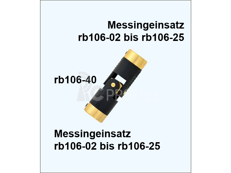 Raboesch vložka spojky 106-40 mosaz 6.0mm