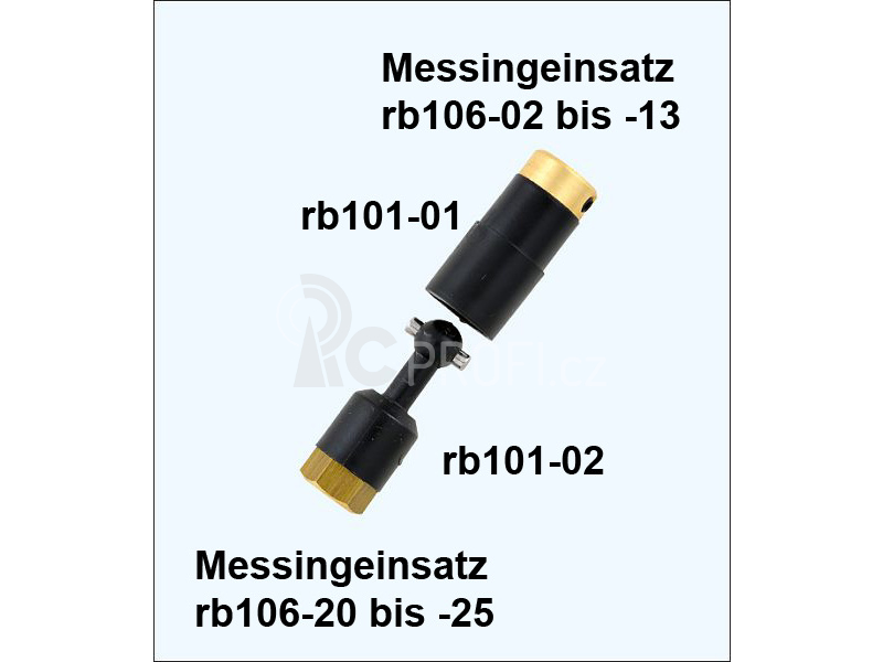 Raboesch vložka spojky 106-40 mosaz 6.0mm