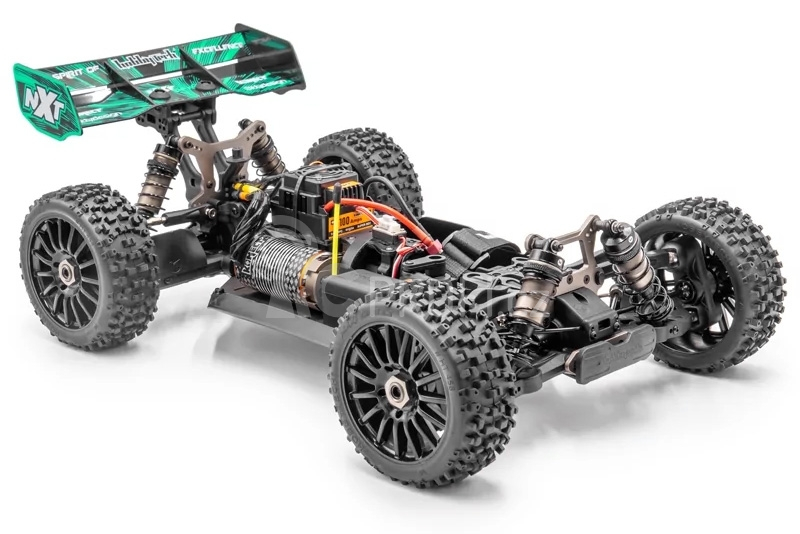 RC auto Buggy Spirit NXT EVO2 brushless RTR 4WD, tyrkysová