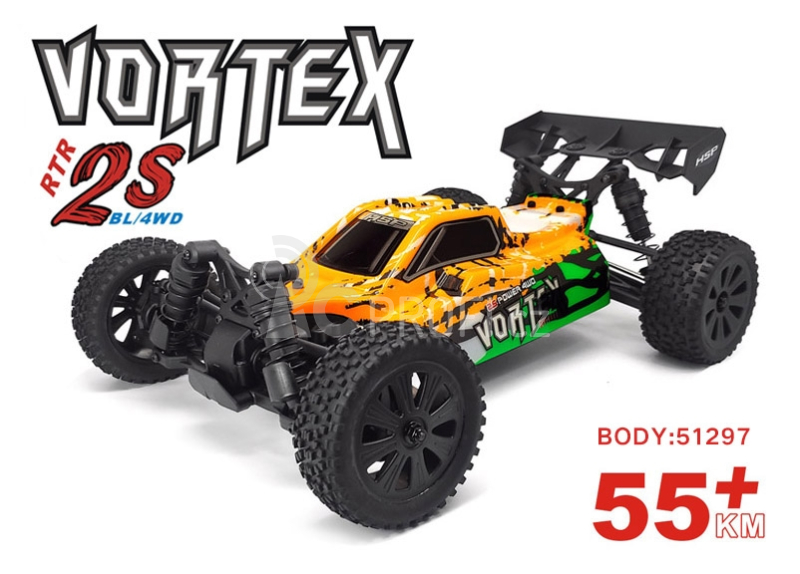 RC auto HSP Vortex PRO 1/10 RTR Buggy, oranžová