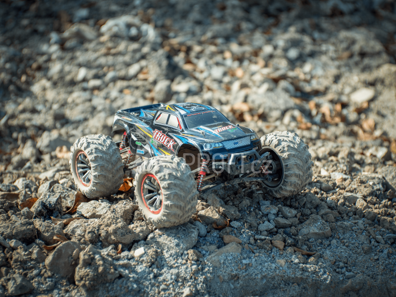 RC monster truck 9125, modrá + náhradní baterie