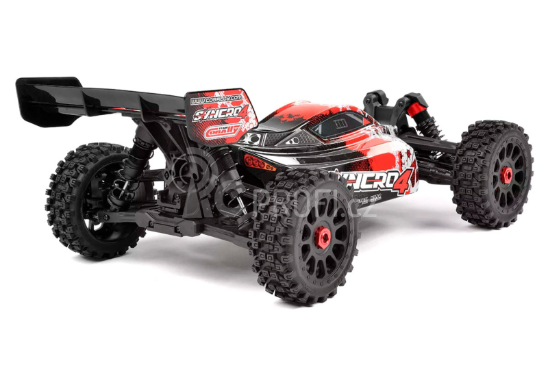 RC auto SYNCRO-4 - BUGGY 4WD 3-4S - RTR, červená