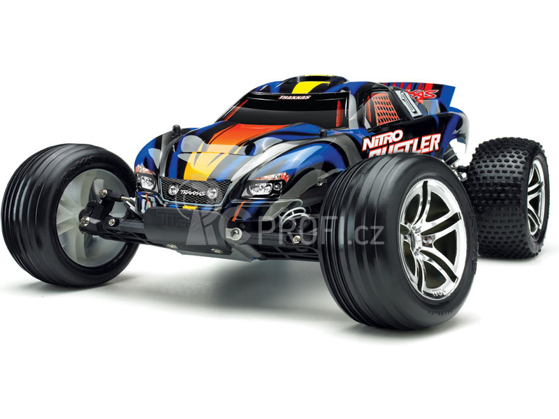 RC auto Traxxas Nitro Rustler 1:10, modrá