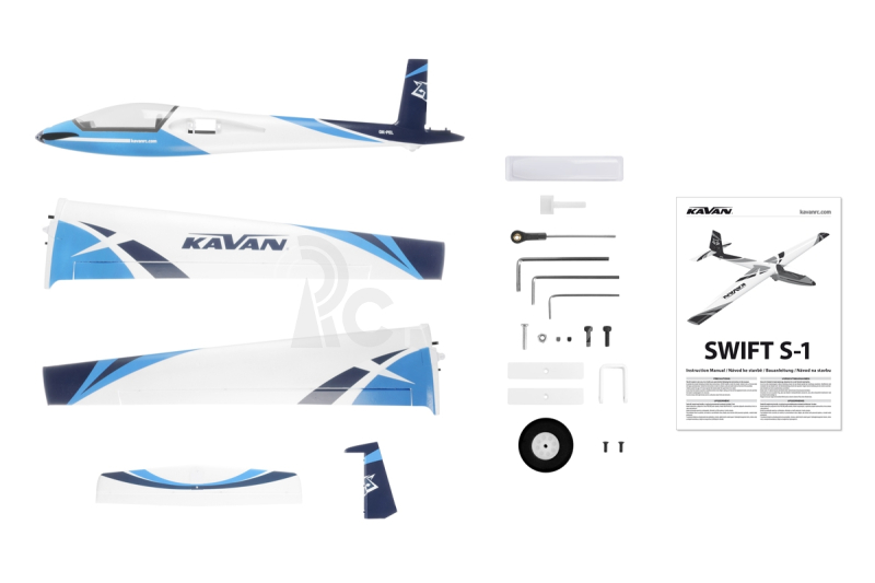 RC letadlo KAVAN Swift S-1 2400mm ARF, modrá