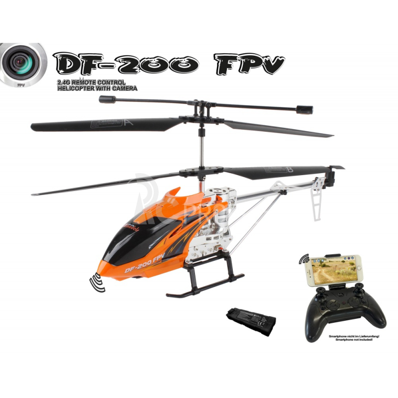 RC vrtulník DF-200XL PRO s FPV kamerou