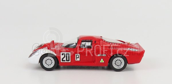 Ricko Alfa romeo 33.2 N 20 24h Daytona 1968 U.schutz - N.vaccarella 1:87 Červená Bílá