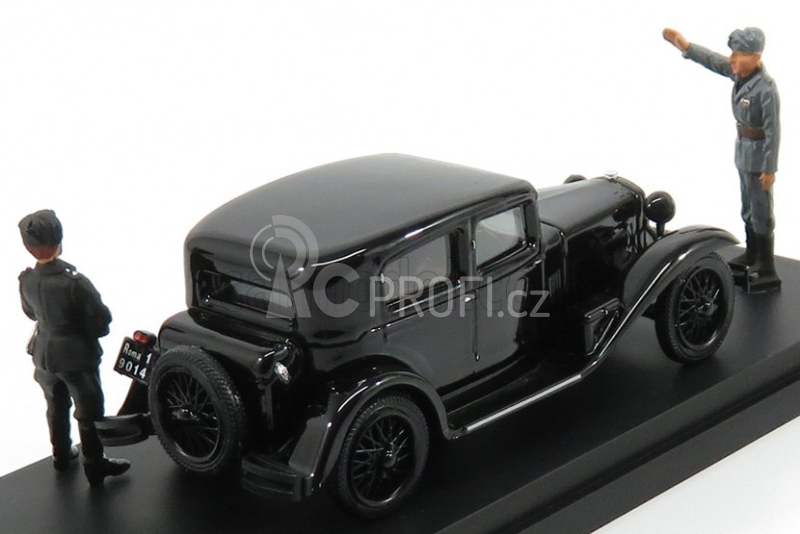 Rio-models Alfa romeo 6c 1750 - Mussolini Personal Car - Visita A Predappio Casa Natale - 1930 - With Figures - Exclusive Carmodel 1:43 Black