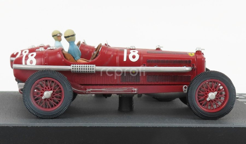 Rio-models Alfa romeo F1  2x P3 Scuderia Ferrari N 18 Winner Tripoli Gp 1934 Varzi + P3 N 28 2nd Tripoli Gp 1934 Moll 1:43 Red