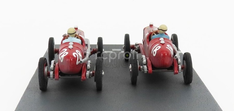 Rio-models Alfa romeo F1  2x P3 Scuderia Ferrari N 18 Winner Tripoli Gp 1934 Varzi + P3 N 28 2nd Tripoli Gp 1934 Moll 1:43 Red