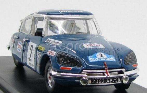 Rio-models Citroen Ds21 N 2 4th Rally Marocco 1971 Bob Neiret - Jacques Terramorsi 1:43 Blue