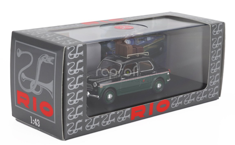 Rio-models Fiat 1100 Taxi Roma 1956 1:43 Černá Zelená