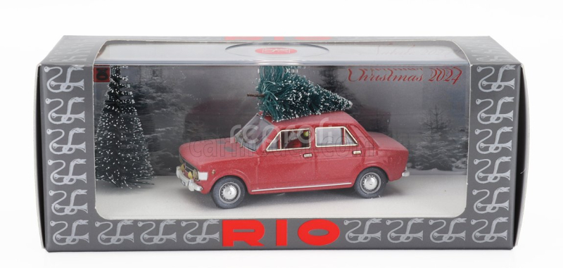 Rio-models Fiat 128 1-series 1969 - Christmas Edition 2024 - Con Babbo Natale - With Santa Claus Figure 1:43 Red