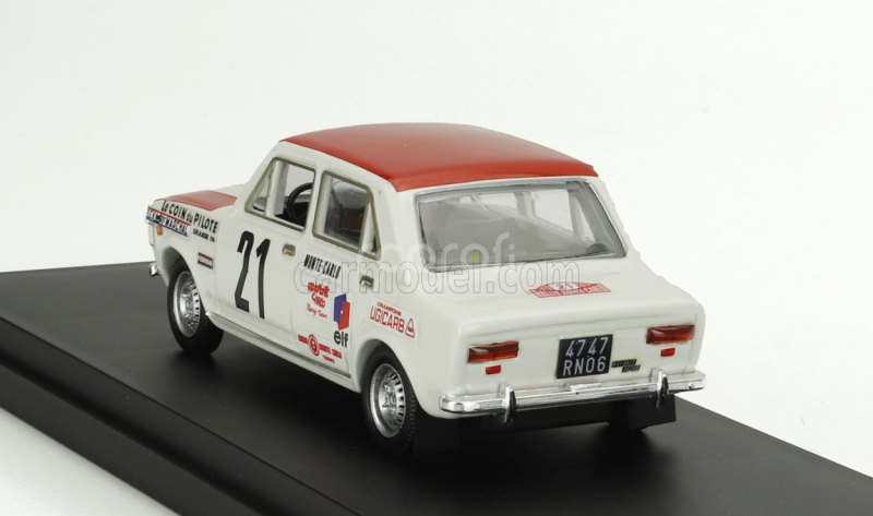 Rio-models Fiat 128 (night Version) N 21 Rally Montecarlo 1970 Alain Jallot - Gerard Marion 1:43 Bílá Červená