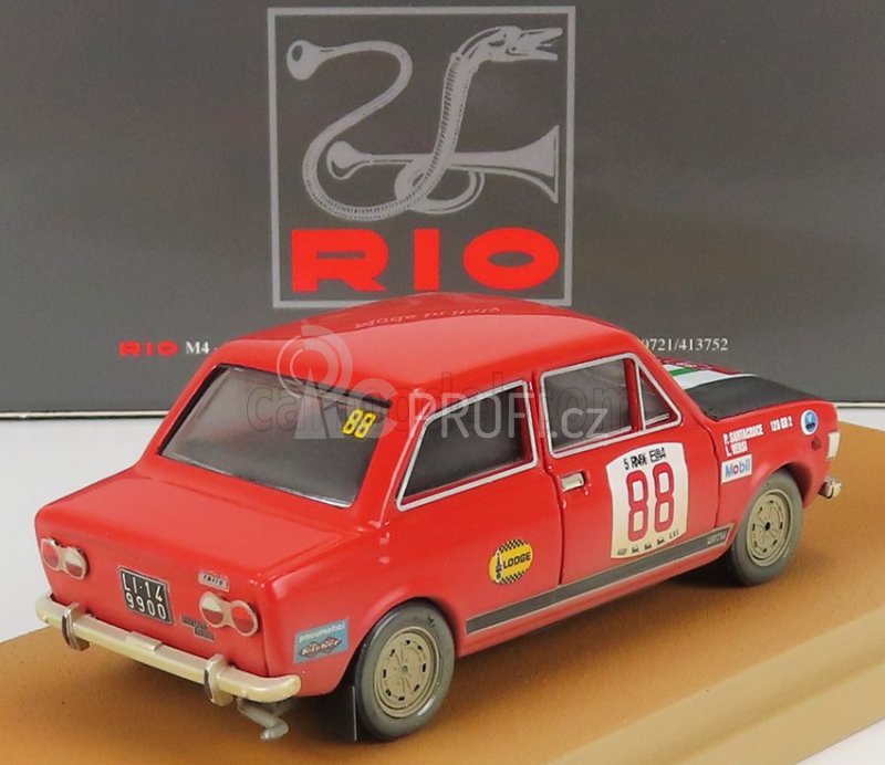 Rio-models Fiat 128 Rally N 88 Rally Isola D' Elba 1972 P.santacroce - L.versi 1:43 Červená Černá