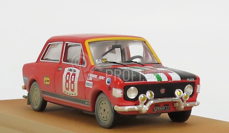 Rio-models Fiat 128 Rally N 88 Rally Isola D' Elba 1972 P.santacroce - L.versi 1:43 Červená Černá