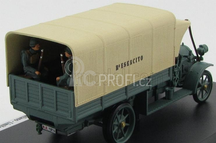 Rio-models Fiat 18bl Truck Telonato Esercito Italiano 1915 - 100th Anniversary La Grande Guerra 1:43 Vojenská Zelená