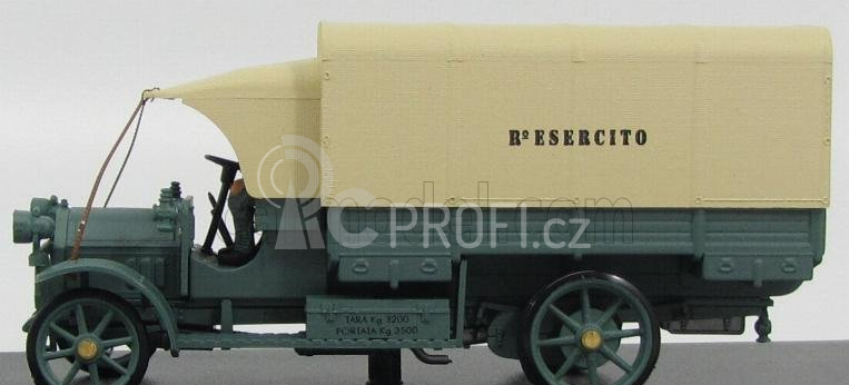 Rio-models Fiat 18bl Truck Telonato Esercito Italiano 1915 - 100th Anniversary La Grande Guerra 1:43 Vojenská Zelená