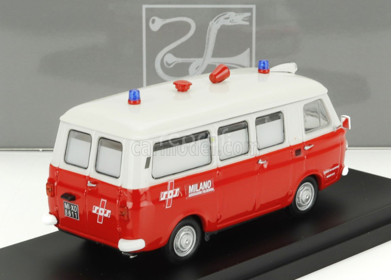 Rio-models Fiat 238 Ambulance Sos Associazione Volontaria 1968 1:43 Červená Bílá