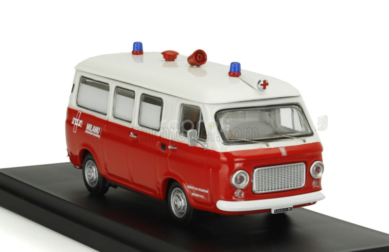 Rio-models Fiat 238 Ambulance Sos Associazione Volontaria 1968 1:43 Červená Bílá