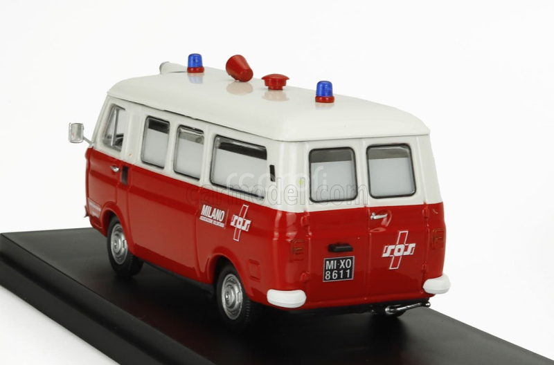 Rio-models Fiat 238 Ambulance Sos Associazione Volontaria 1968 1:43 Červená Bílá