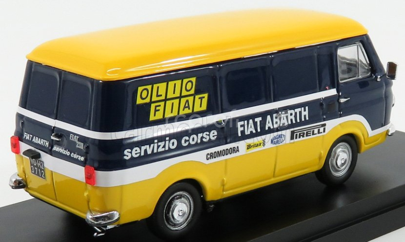 Rio-models Fiat 238 Van Assistenza Olio Fiat Abarth 1976 1:43 Modrá Žlutá