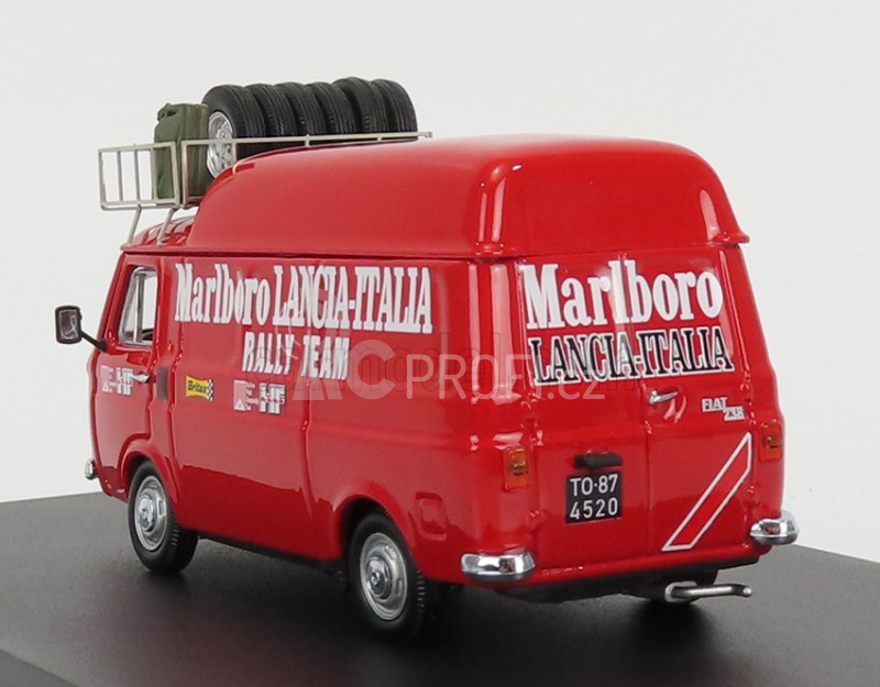 Rio-models Fiat 238 Van Tetto Alto Con Portapacchi Assistenza Corse Lancia 1973 - High Roof With Rack 1:43 Red