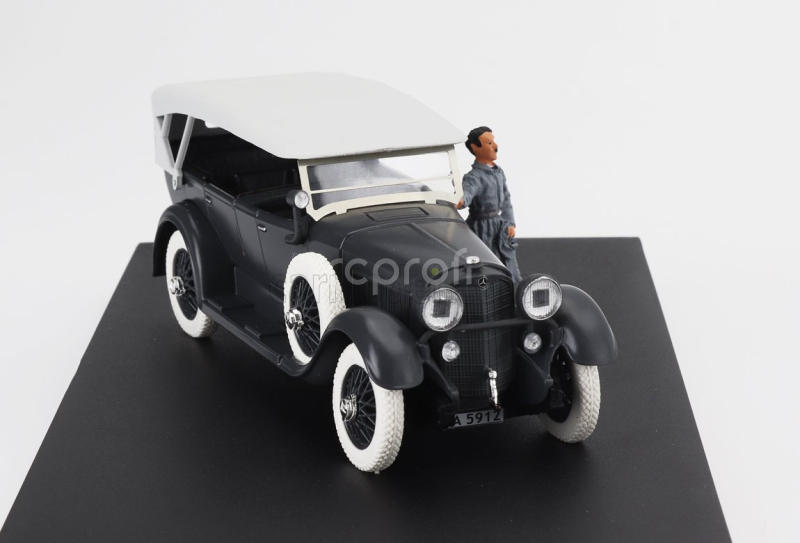 Rio-models Mercedes benz 11/40 Cabriolet Closed 1924 - With Hitler Figure After His Release From Landsberg Fortress 1:43 Black