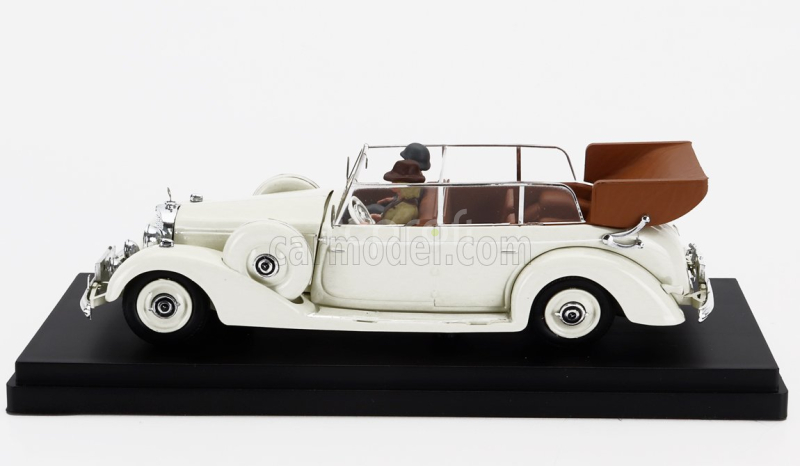 Rio-models Mercedes benz 770k Cabriolet 1938 With Eva Braun And Ss Military Guard Figures 1938 1:43 Bílá