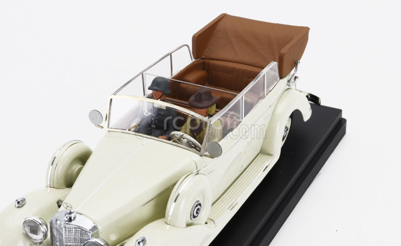 Rio-models Mercedes benz 770k Cabriolet 1938 With Eva Braun And Ss Military Guard Figures 1938 1:43 Bílá