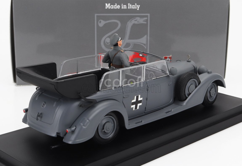 Rio-models Mercedes benz 770k Wehrmacht - Con Ufficiale E Soldato -  Hierarchy And Soldier Figures Included 1941 1:43 Black