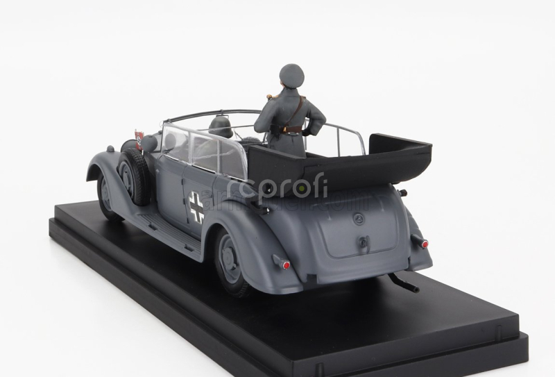 Rio-models Mercedes benz 770k Wehrmacht - Con Ufficiale E Soldato -  Hierarchy And Soldier Figures Included 1941 1:43 Black