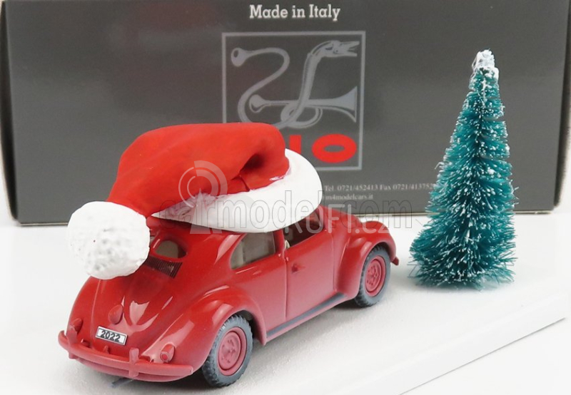 Rio-models Volkswagen Beetle Maggiolino 1958 - Christmas Edition 2022 - Natale 2022 1:43 Red