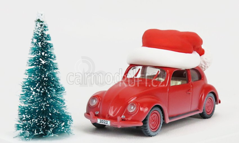 Rio-models Volkswagen Beetle Maggiolino 1958 - Christmas Edition 2022 - Natale 2022 1:43 Red