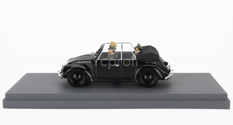 Rio-models Volkswagen Beetle Maggiolino Kafer Cabriolet Open With Hitler Himmler And Driver Figures 1939 1:43 Black