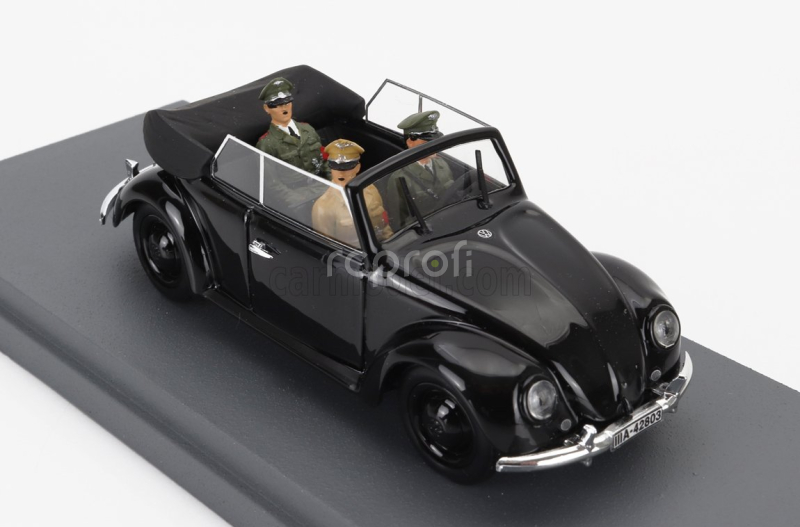 Rio-models Volkswagen Beetle Maggiolino Kafer Cabriolet Open With Hitler Himmler And Driver Figures 1939 1:43 Black