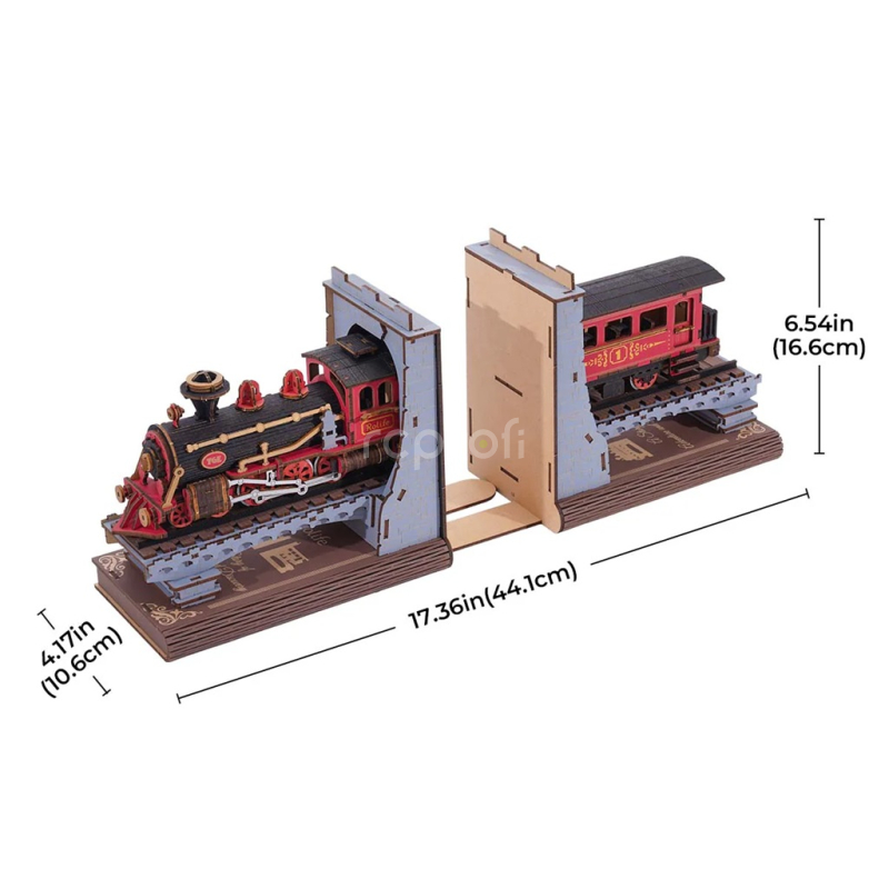 RoboTime 3D skládačka Zarážka na knihy Historický parní vlak