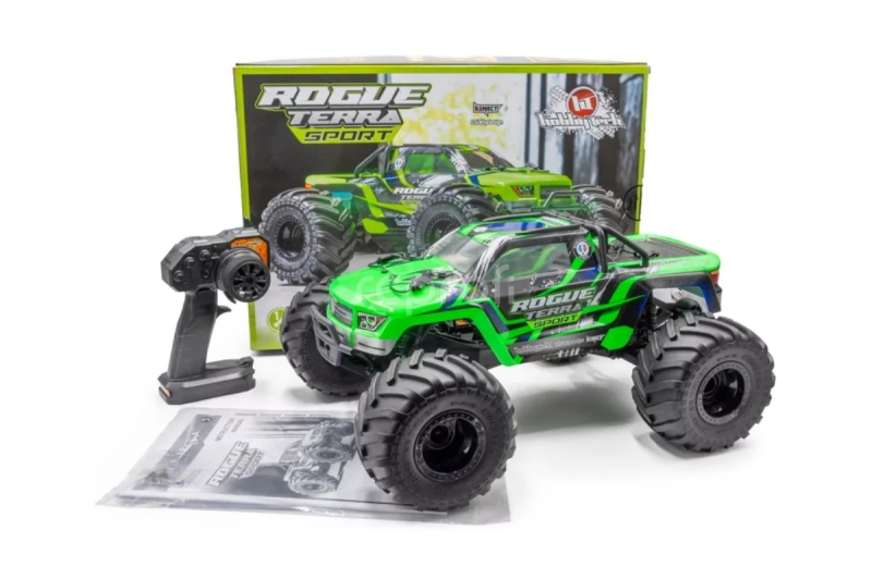 RC auto ROGUE TERRA SPORT RTR Brushless Monster Truck 4WD, zelená