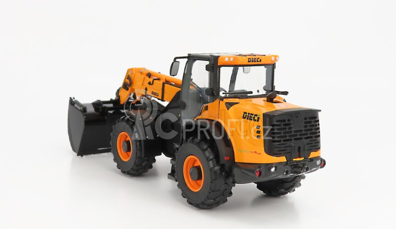 Ros-model Dieci T90 Plus Agri Pivot Ruspa Gommata 2010 - Tractor Scraper 1:32 Žlutá Černá