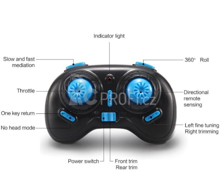 s-Idee nano dron JJRC H36 černo-šedá