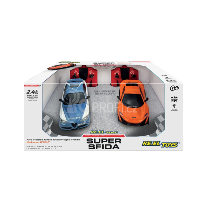 Sada RC aut Alfa Romeo Qiulia Q Polizia a McLaren 675LT