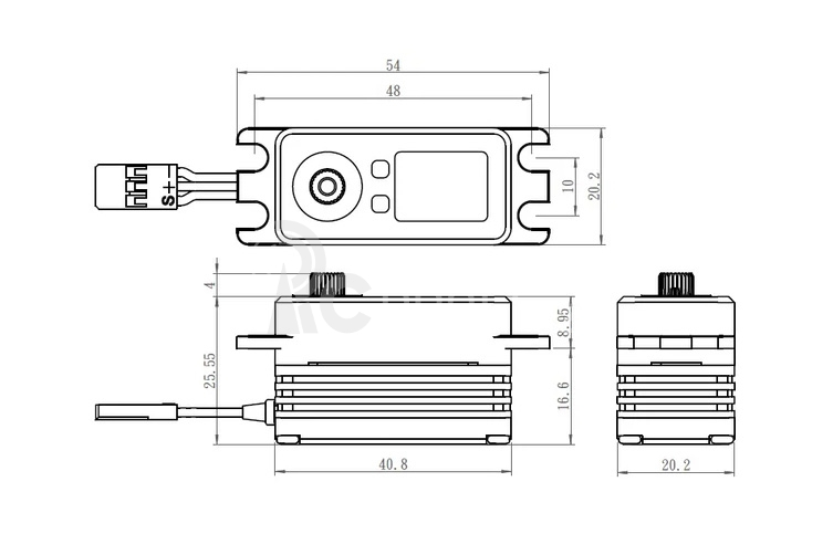 SB-2262SG BRUSHLESS HiVolt Digitální servo - LOW PROFILE (32kg-0,065s/60°)