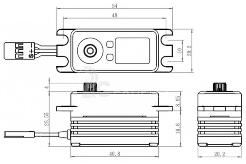 SB-2267SG BRUSHLESS HiVolt Digitální servo - LOW PROFILE (32kg-0,065s/60°)