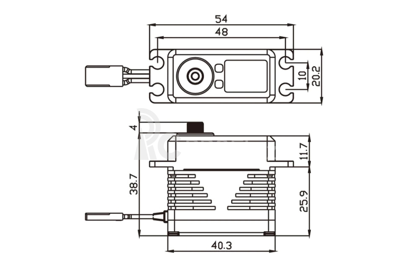 SB-2292SG BRUSHLESS HiVOLT Digitální servo (45kg-0,055s/60°)