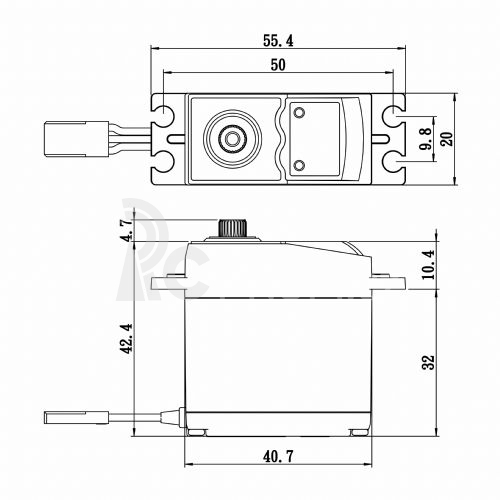 SC-0251MG Digitální servo (16kg-0,18s/60°)