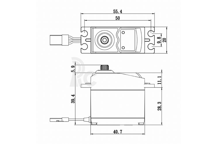 SC-0252MG+ Digitální servo (10,5kg-0,19s/60°)