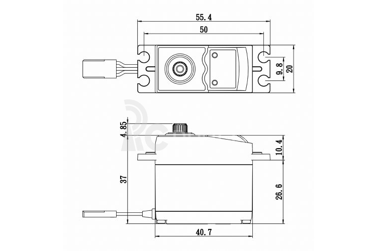 SC-0253MG Digitální servo (6,0kg-0,15s/60°)